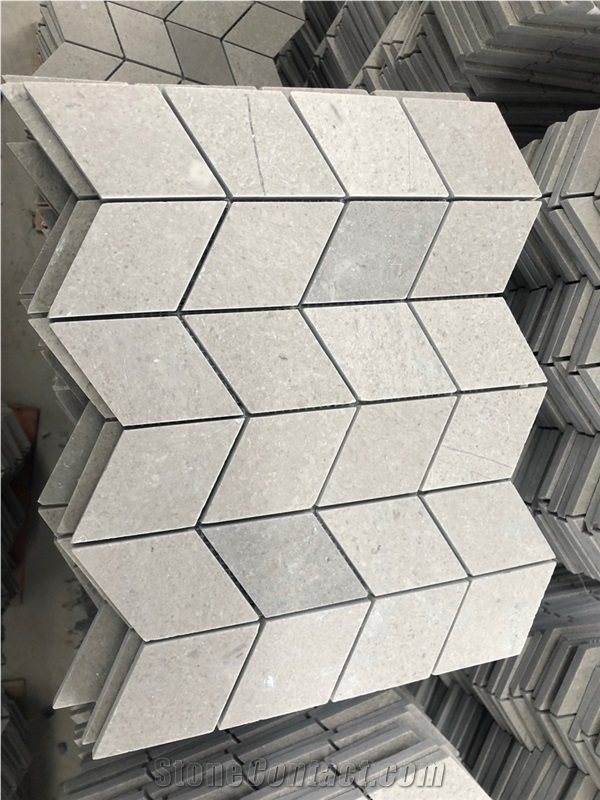 Italy Grey Marble Three-Dimensional Water Jet Mosaic Tile