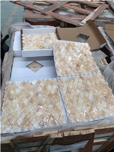 Honey Onyx Marble Diamond Shape Mosaic Tile