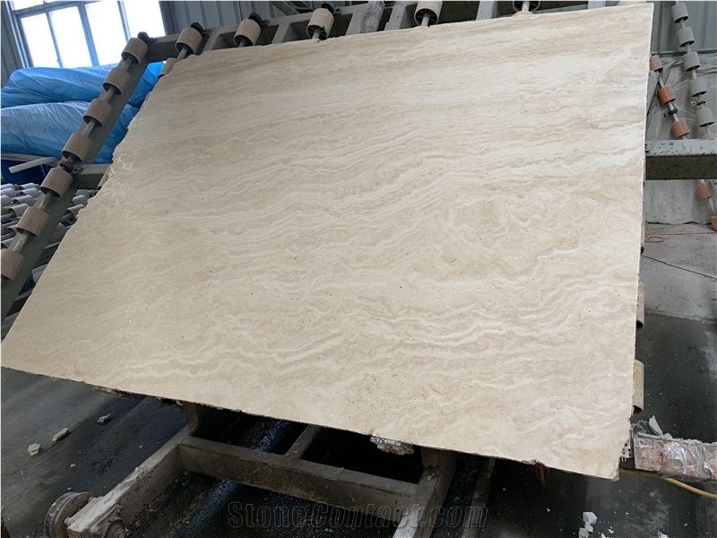 White Travertine Big Slab For Walling And Flooring Cover