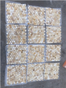 Honey Onxy Hexagon Mosaic Tile