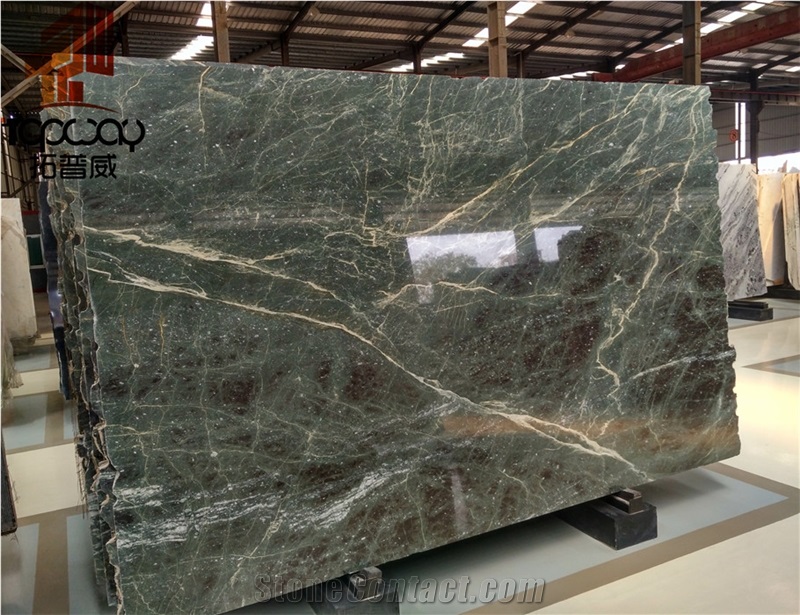 Unique Green Pantanal Granite Slab