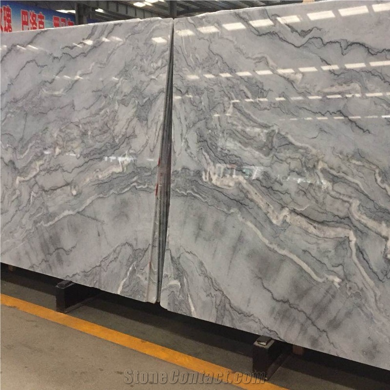 China Bruce Grey Marble Slabs Vein Match from China - StoneContact.com