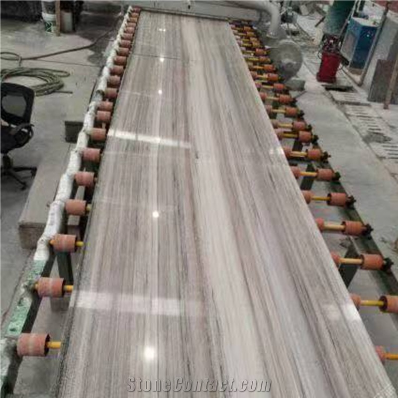 China Crystal Wood Marble Slabs