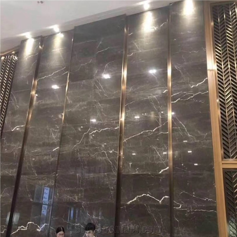 Coffee Mousse Grey Marble Slabs and Wall Tile