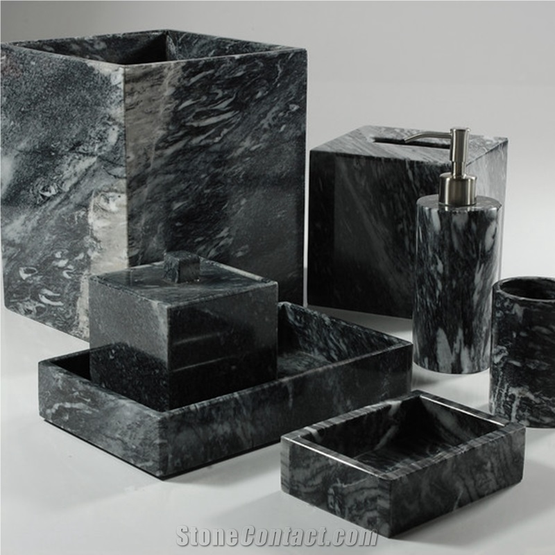 Marble Bathroom Products Tree Black Customized