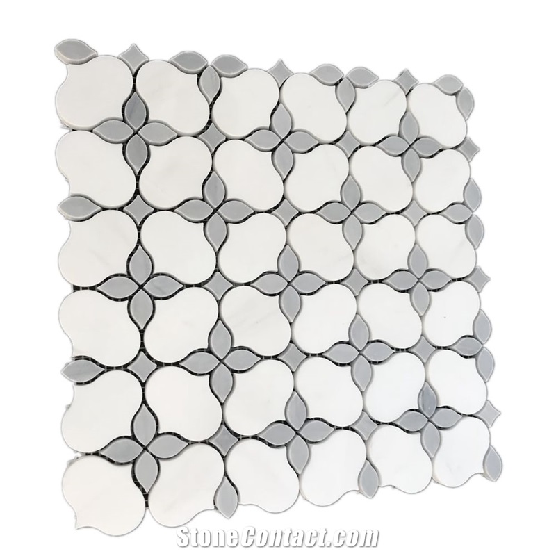 Promotion Carrara White Flower Marble Mosaic