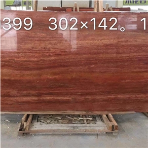 Red Travertine Slabs 18 mm and Wall Tiles