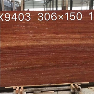 Red Travertine Slabs 18 mm and Wall Tiles