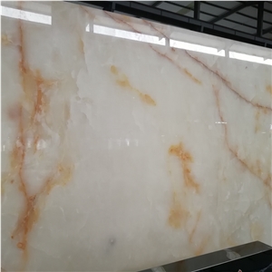 Snow White Onyx Slabs and Wall Tiles