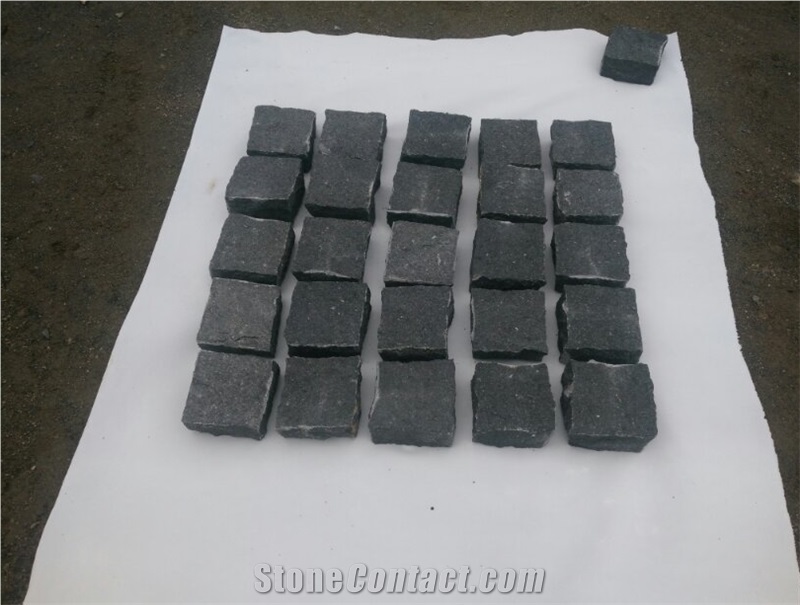 G684 Black Granite Cube Exterior Paver Setts Cheap