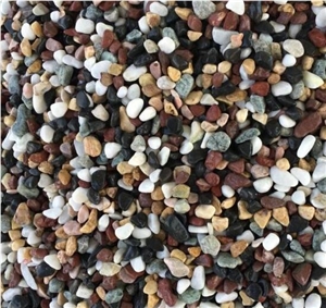 China Mix Color Nature Stone Tumbled Pebbles