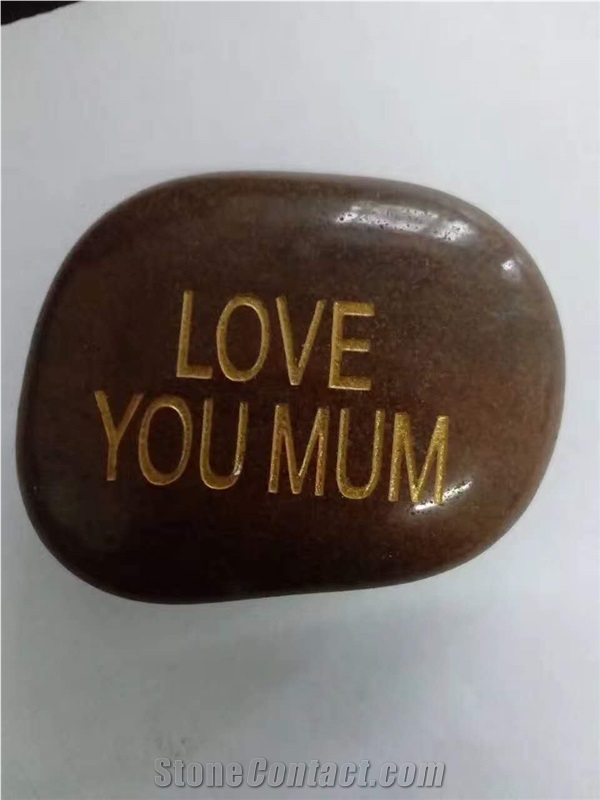 Customized Engraved Letter Pebble Stone