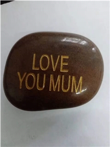 Customized Engraved Letter Pebble Stone