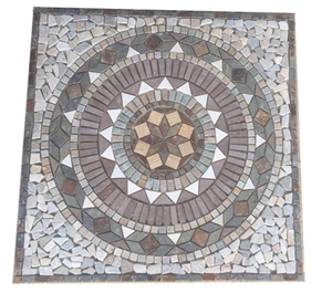 Hand Made Natural Stone Outdoor Mosaic Decoration