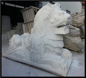 Hot Selling Outdoor Garden Stone Lion Statue