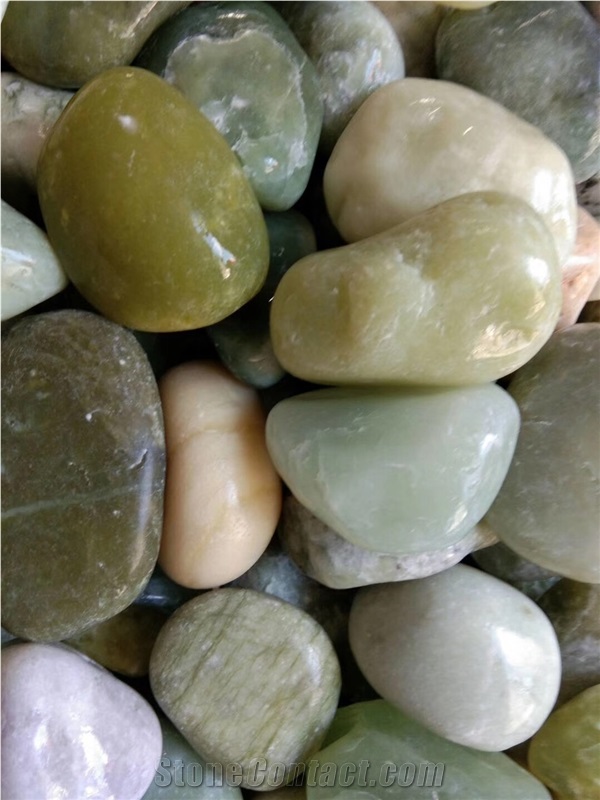 Fargo Pure White Natural Marble Pebble Stone