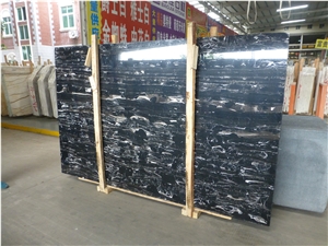 Black White Silver Dragon Chinses Marble