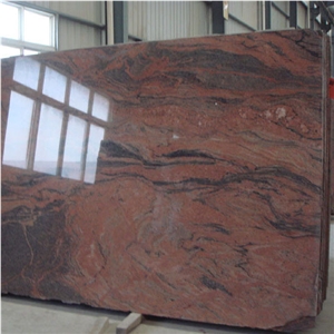 China Tropical Black Red Granite Cladding Stone