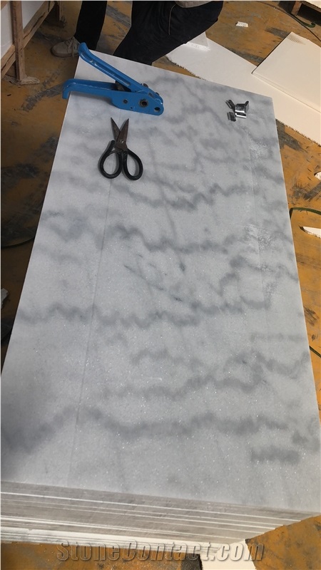 Guangxi White Marble Slabs with Less Veins