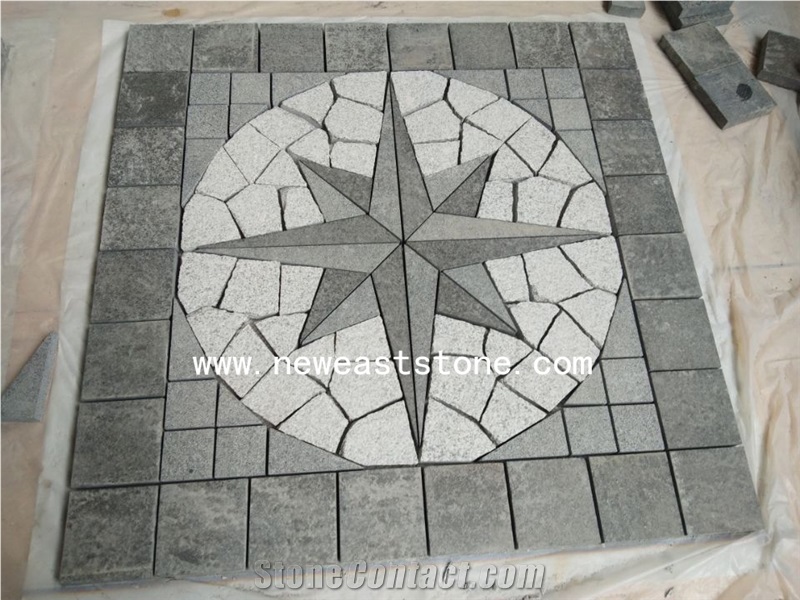G684& G603 Flamed Square Star Compass Paving Setts