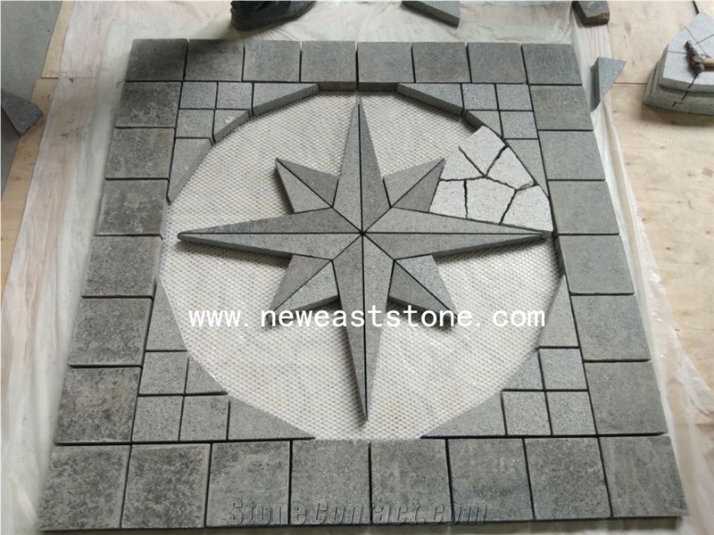 G684& G603 Flamed Square Star Compass Paving Setts