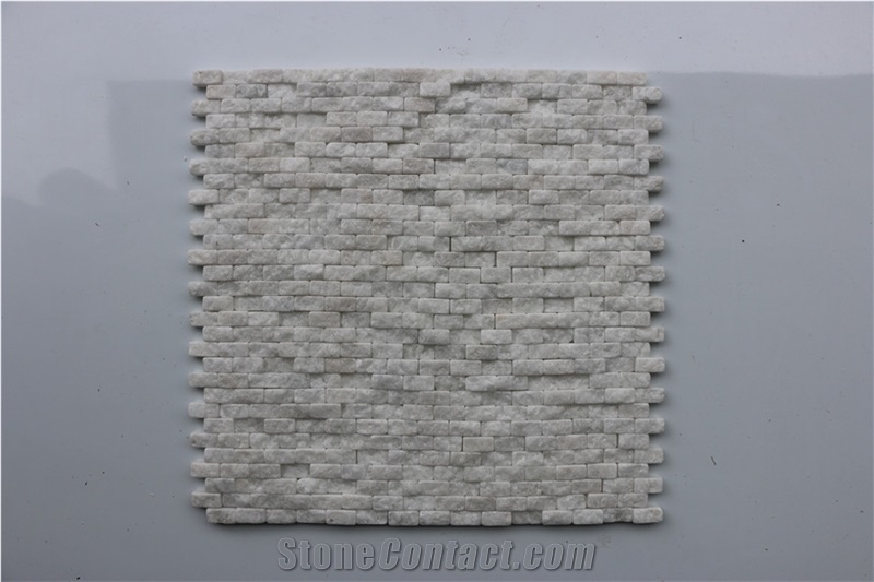 China Thassos White Split Brick Mosaics