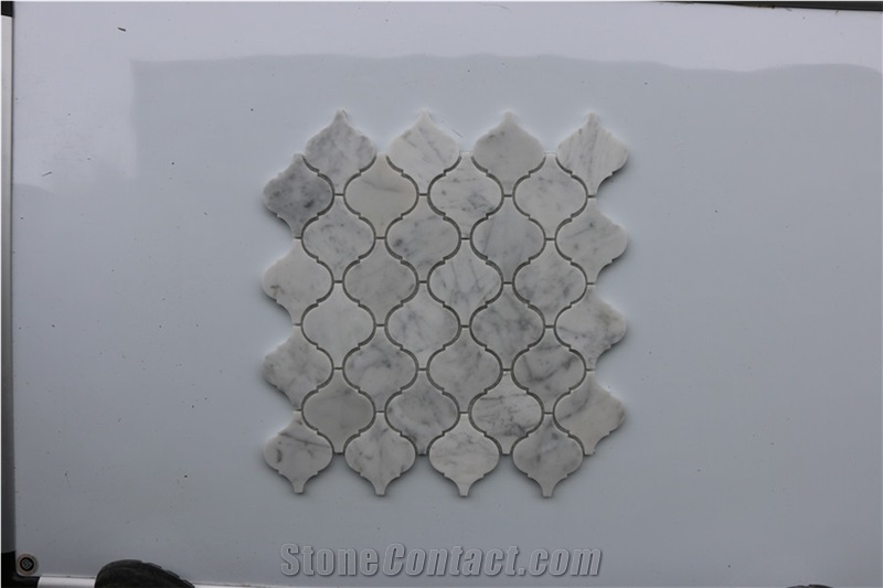 Latern Carrara White Marble Mosaic,Tiles