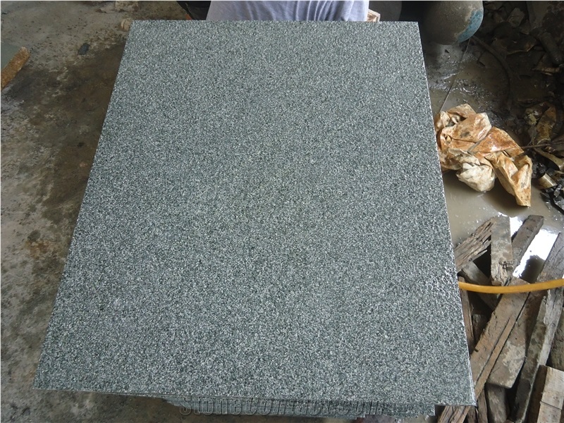 Flamed Green G612 Granite Tiles Slab Building Stone