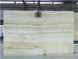 Straight Marble Yellow White Wall Panels