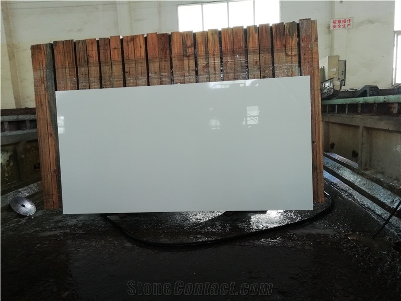 Easy To Clean White Nano Crystal Custom Countertop From China