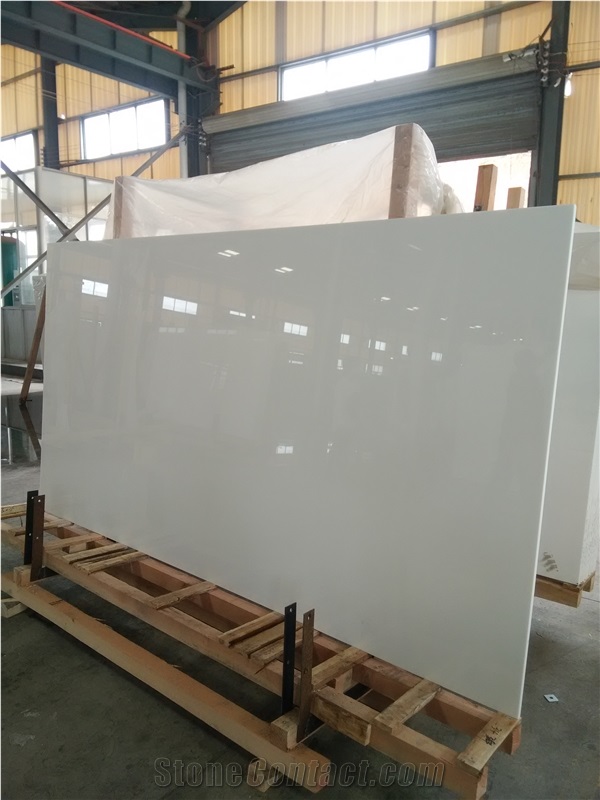 High Glossy White Crystallized Wall Panel Tiles