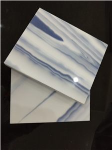 Nano Crystal Marble Slabs & Floor Tiles in Blue