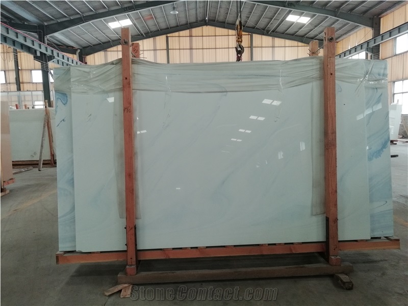 Noble Blue Artificial Crystallized Stone Slabs