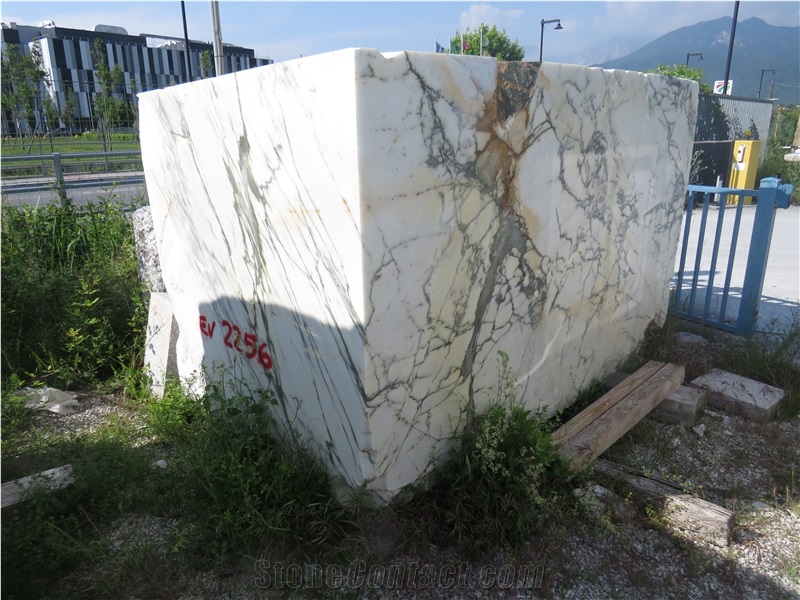 Paonazzeto Marble Block, Italy White Marble