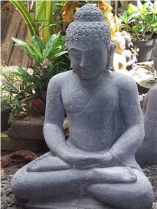 Bali Black Lavastone Buddha Sculptures