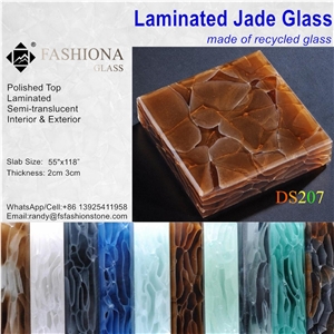 Laminated Jade Glass,Backlit,Interior & Exterior