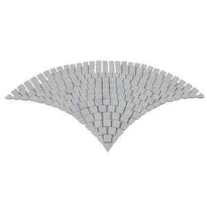 Bianco Carrara Fan Shape Fish Scale Marble Mosaic