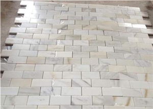 Calacatta Gold Brick Marble Mosaic Polish Tile