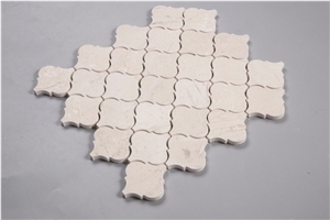 Cream Marfil Lantern Design Marble Mosaic Tile
