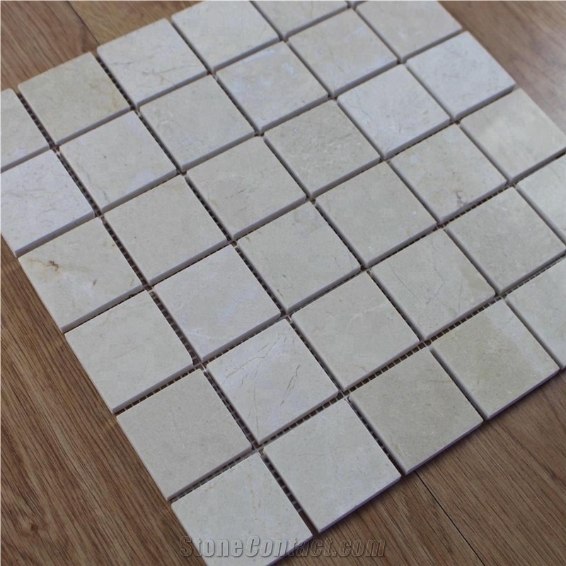 Crema Marfil Polish Marble Mosaic Tile Factory