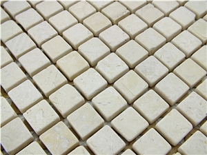 Giallo Atlantide 15x15mm Tumble Marble Mosaic Tile