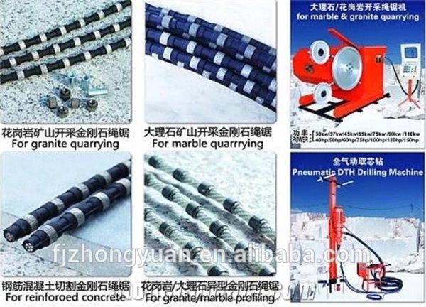 Diamond Wire Cutting Rope for Marble Mining