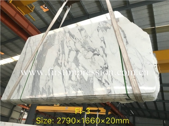 Popular Statuario White Marble Slabs&Cut to Size