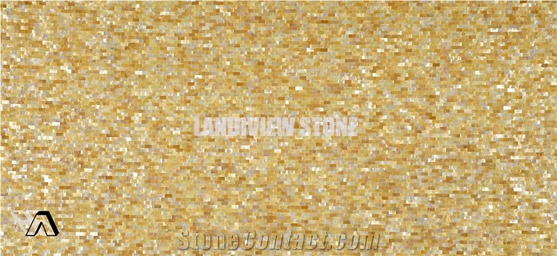 Golden Mother Of Pearl Semi Precious Stone Tiles