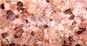 Orange Crystal Semiprecious Tiles Slabs Flooring