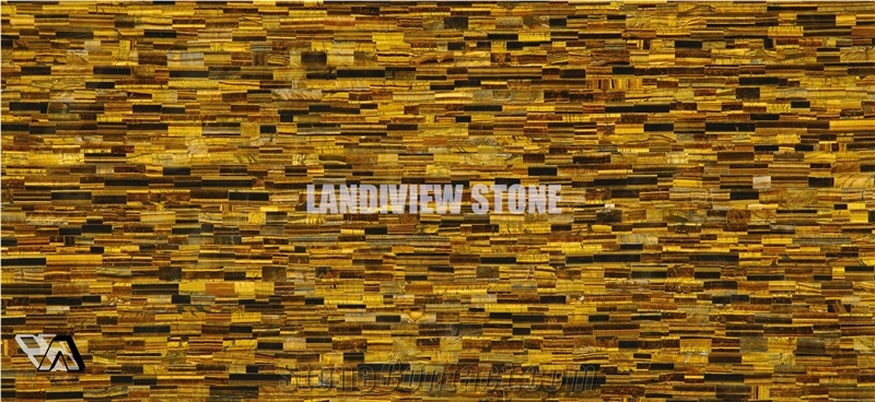 Tiger Eye Yellow Semiprecious Tiles Slabs Flooring