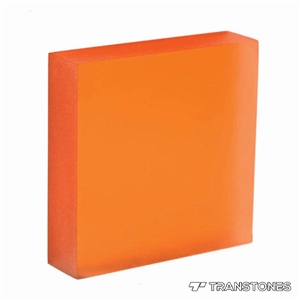 8mm Orange Acrylic Stone for Counter Top