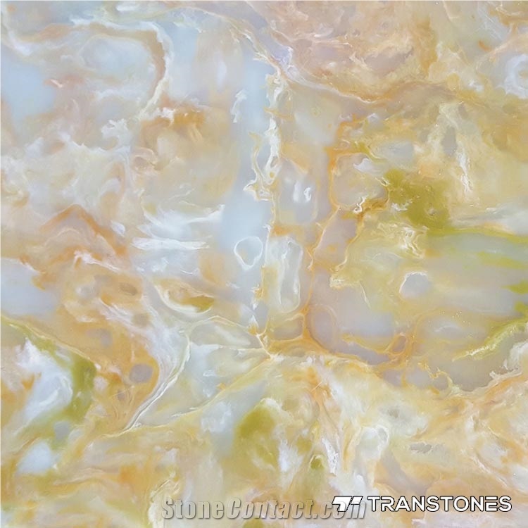 Artificial Onyx Polished Translucent Resin Panel