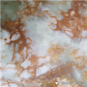 Artificial Onyx Polished Translucent Resin Panel