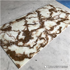 Artificial Stone Wall Covering Faux Alabaster Slab